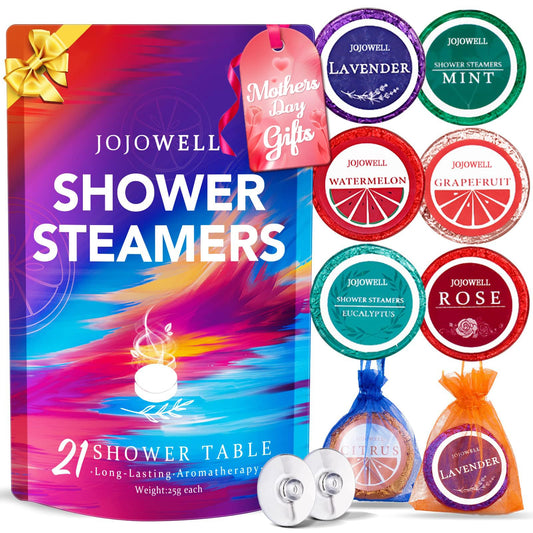 Shower Steamers Aromatherapy - 21Pcs Gifts for Women, Wife, Essential Oil, Nasal Relief, Self Care Spa, Birthday, Mothers Day Gifts for Mom from Daughter