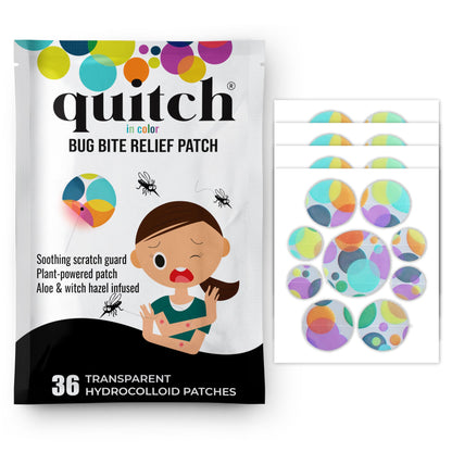 Quitch Mosquito Bite Itch Relief Patch, After Bite Insect Bite Treatment, Anti Itch Cream Alternative, Insect Bite Relief, Cruise, Travel and Camping Essential for Kids