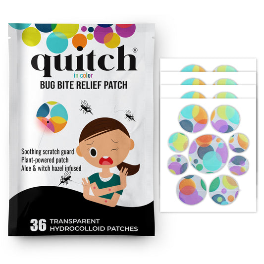 Quitch Mosquito Bite Itch Relief Patch, After Bite Insect Bite Treatment, Anti Itch Cream Alternative, Insect Bite Relief, Cruise, Travel and Camping Essential for Kids