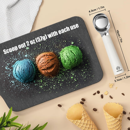 Dalicode Heated Ice Cream Scoop – Electric Scooper for Hard Ice Cream and Desserts, Handheld Heating Up to 158°F, Rechargeable with LED Display, Easy to Clean, Ideal Summer Gift