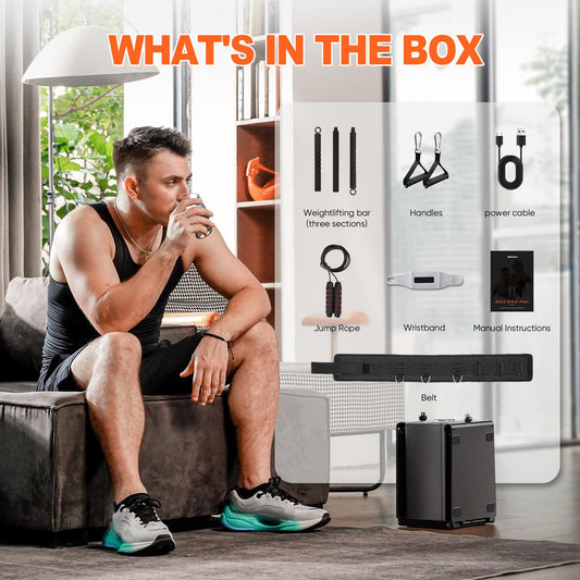 SR3 Pro Smart Home Gym Equipment ，Max 180lbs Resistance Portable Full Body Workout Cable Machine with Ambient Light,at Home Gym | All in One Gym for Travel | Foldable Gym & Home Exercise Equipment