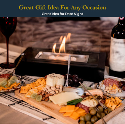 Tabletop Fire Pit with Smores Maker Kit Portable Indoor/Outdoor Mini Small Fireplace Table Top Decor Home Patio Balcony Backyard Gifts for Women Mom Her Wedding Mothers Day Housewarming Birthday Gift