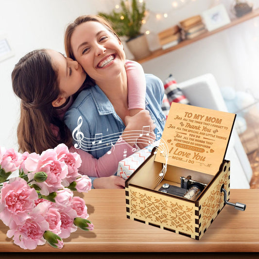 Likeny Mothers Day for Mom Gifts from Daughter Son Gifts for Mom from Daughter Mom Gift for Mothers Day Birthday Best Mama Mother Gift Hand Crank Music Box