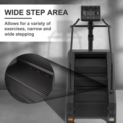 Fitvids Stair Stepper Machine, Continuous Climbing Stair Machine, Commercial Grade Stair Stepping Machine for Cardio and Lower Body Workouts, Max Load 375LBS