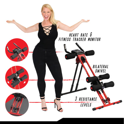Side Shaper by 5 Mins Shaper - Ab Workout Equipment, Portable Ab Machine, Core Max Work Out Trainer Muscle Toning Device - Body Toner Exercise/Adjustable Workout Fitness Cruncher (Pro)