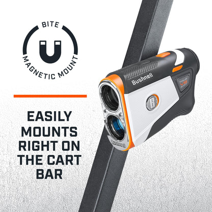 Bushnell Golf Tour V6 Shift Laser Rangefinder with Slope Switch, Visual Jolt Flag Locking, Magnetic Mount, 1300 Yard Range 6X Magnification