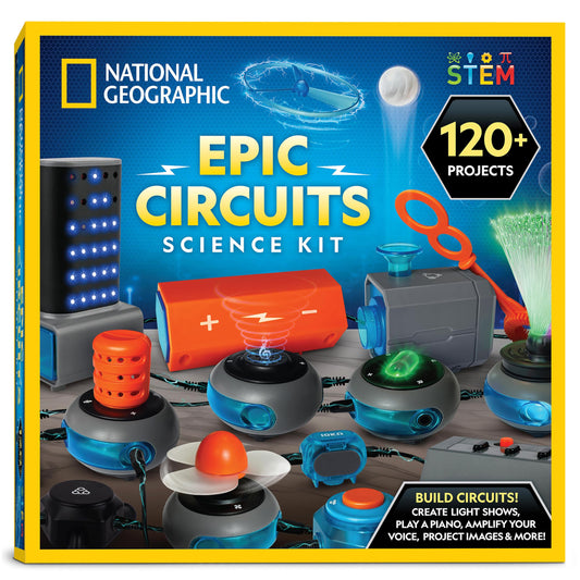 National Geographic Circuit Maker Kit - Electronics Kit for Kids with 120 Electrical Circuit Projects, Electric Circuit STEM Toy, Electronic Projects, Electrical Circuit Kit for Kids, Electricity Kit