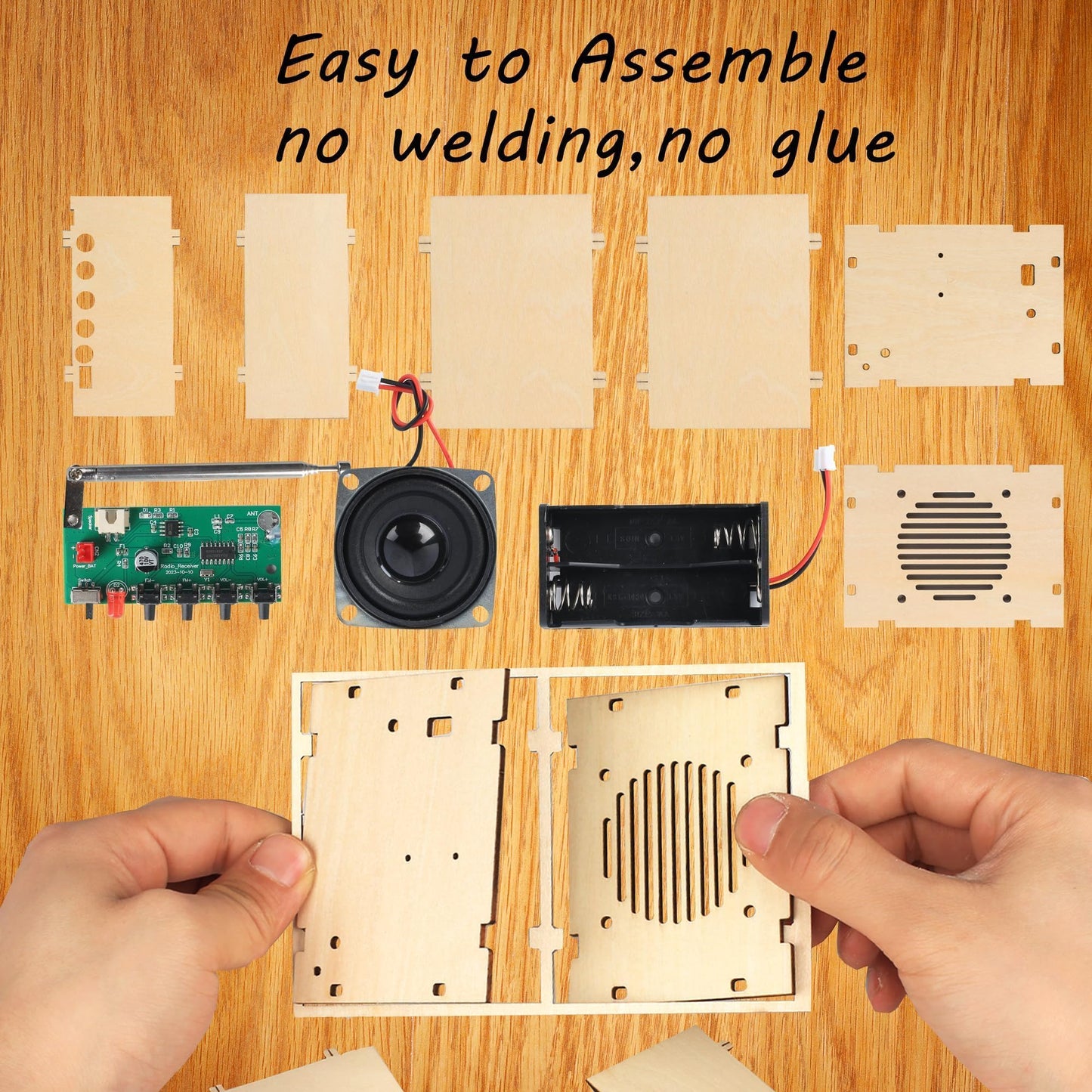 Science Kits for Kids Age 8-12 12-14, STEM Kits for Kids Age 8-10, STEM Toys Build Your Own FM Radio Kit, DIY Electronic Snap Circuits Projects Gifts for Teen Girls Boys 9 11 13 15 16+ (Classic Wood)